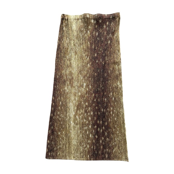 RARE 2003 Pleats Please Issey Miyake Deer Print Skirt - Picture 1 of 5